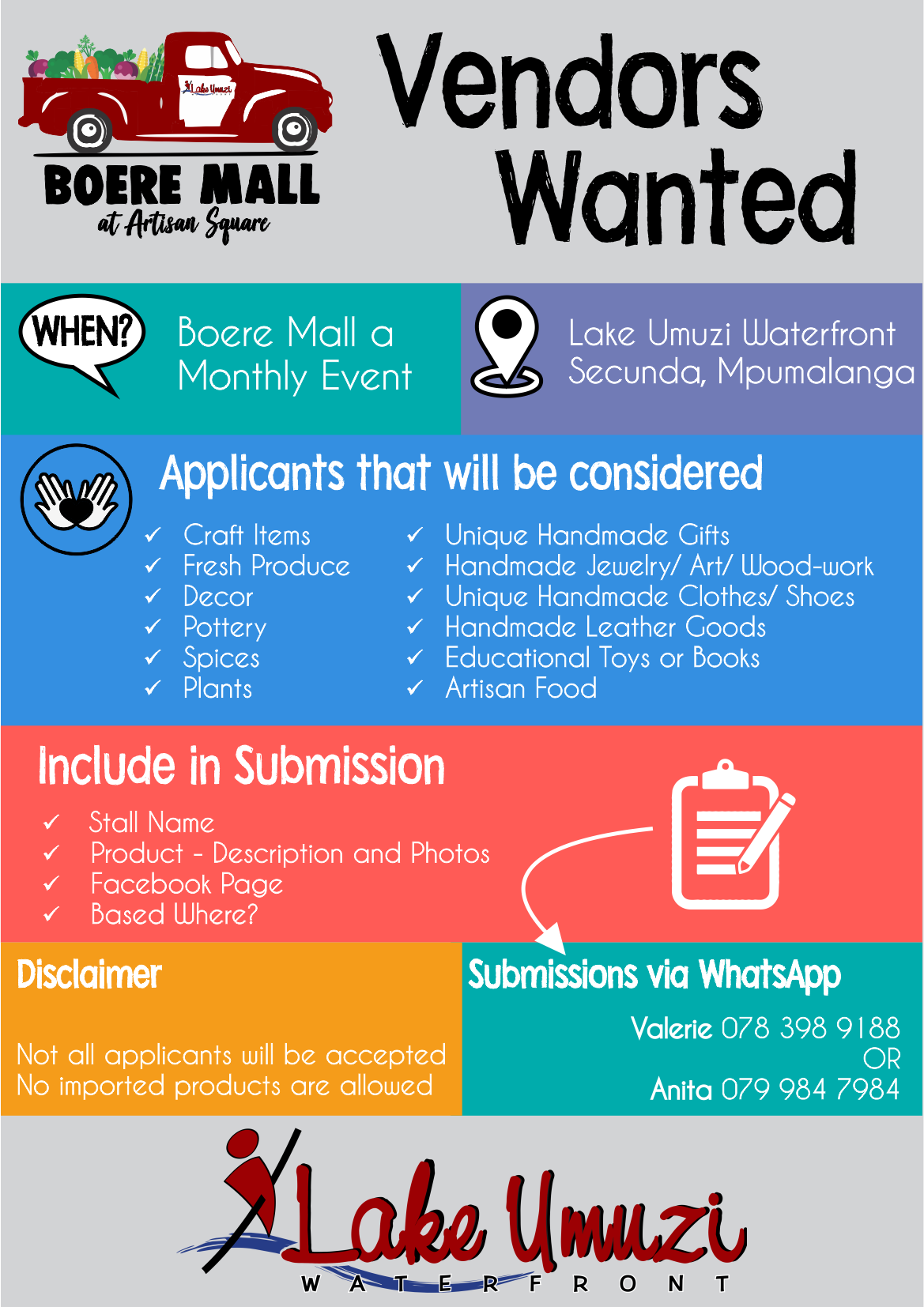 Vendor Application Boere Mall Boere Mall 2021 Vendor Application