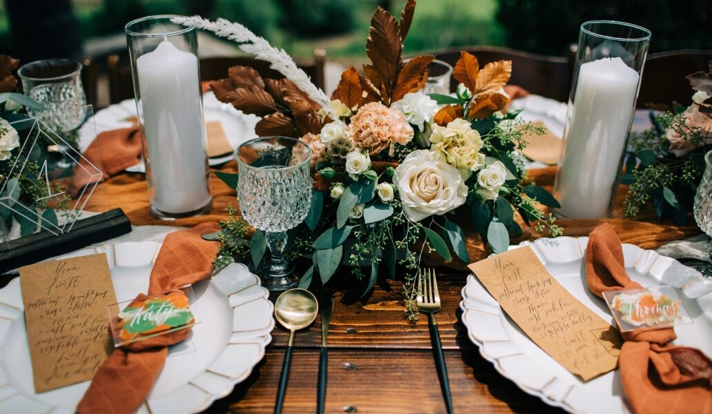 autumn wedding table setup Autum wedding Boesies