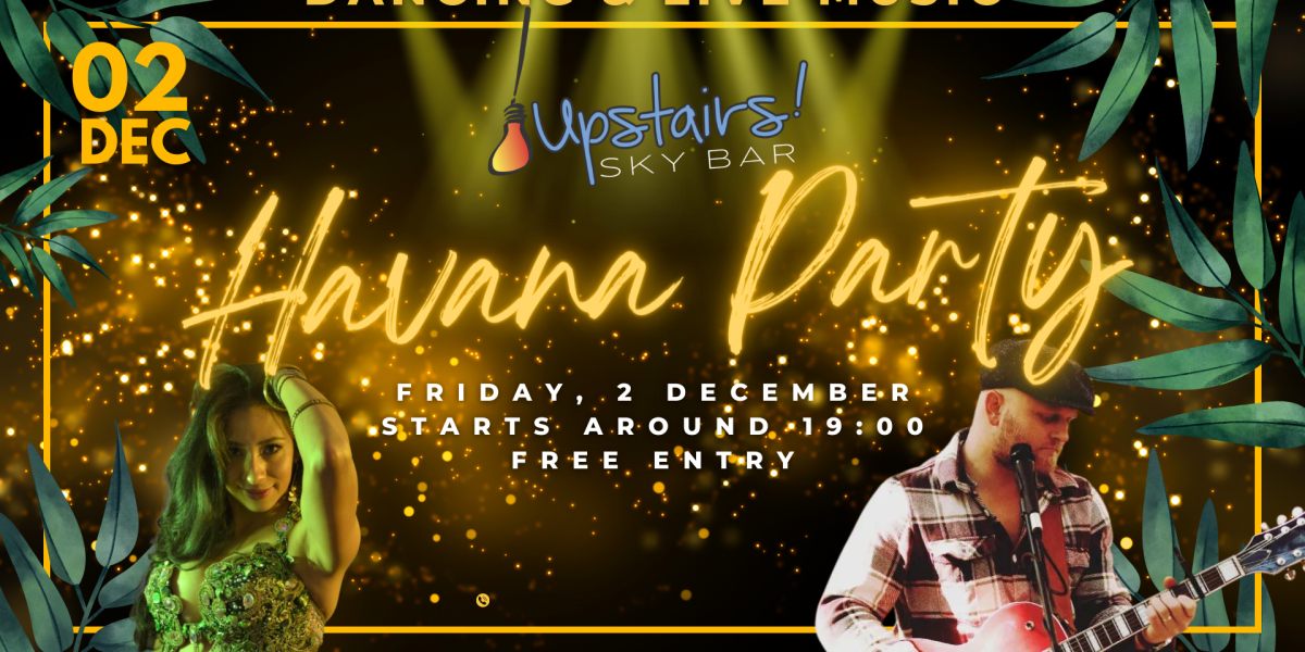 Upstairs Havana Party Event Instagram (Facebook Event Cover) Havanna Party Night at Upstairs