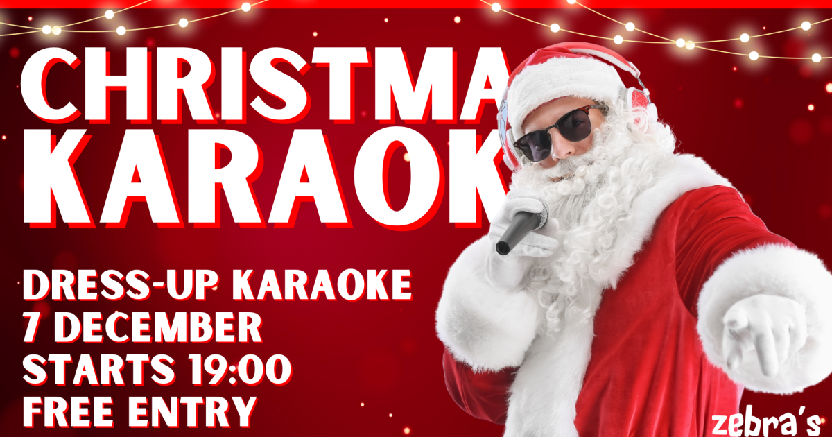 Zebras XMAS karaoke night (1920 x 1080 px) Karaoke Night